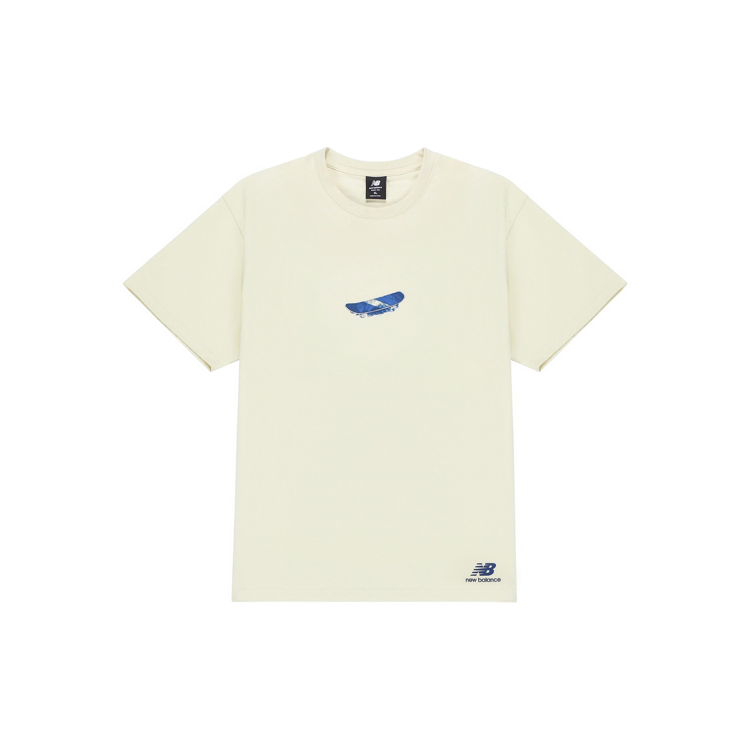 

New Balance X ANB Collaborative Series SS22 Повседневная футболка со скейтбордом и буквенным принтом с круглым вырезом и короткими рукавами Мужские топы Желтый Зеленый AMT22376-CIW