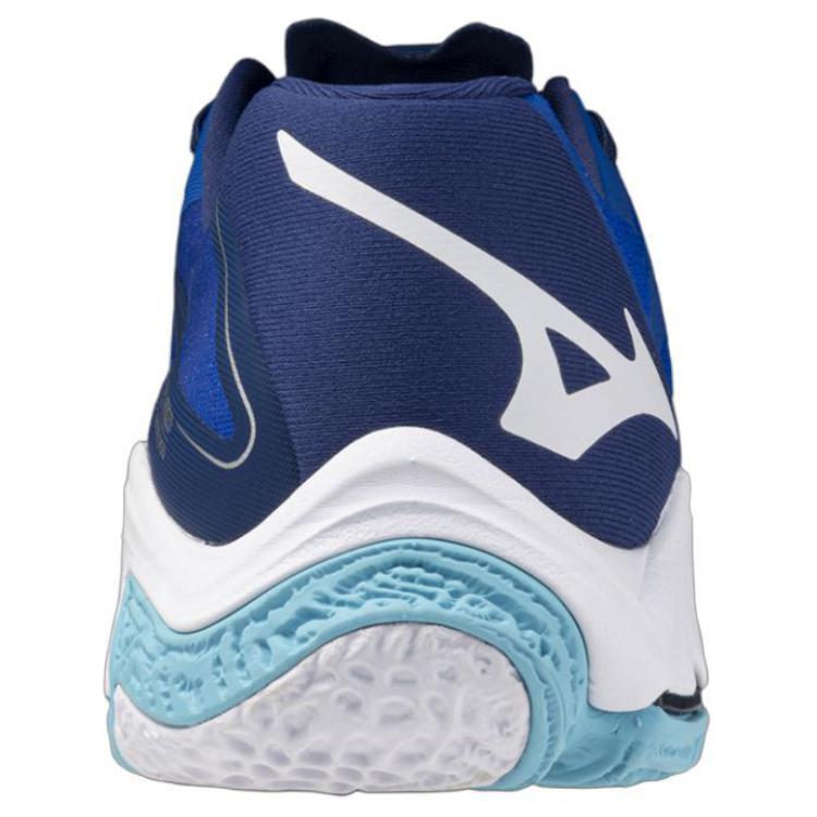 Mizuno Wave Lightning Z8 Scarpe da Allenamento Basse Comode Antiscivolo Resistenti Sneakers Unisex Blu Bianco V1GA240001
