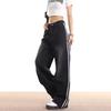 Retro Striped Jeans Women's Loose American Straight Leg Trousers Tide Brand Casual Wear