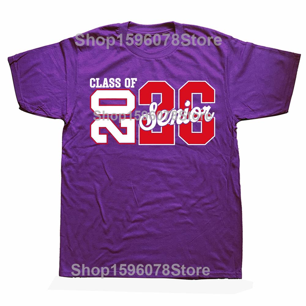 Funny Vintage Class of 2026 Senior 2026 Graduation Graphic Tshirt Men Hip Hop Oversized T Shirt 100 Cotton Comfort Tshirts