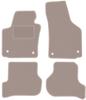 Beige Velours-Fußmatten für: Seat Leon II Schrägheck (2005-2012)