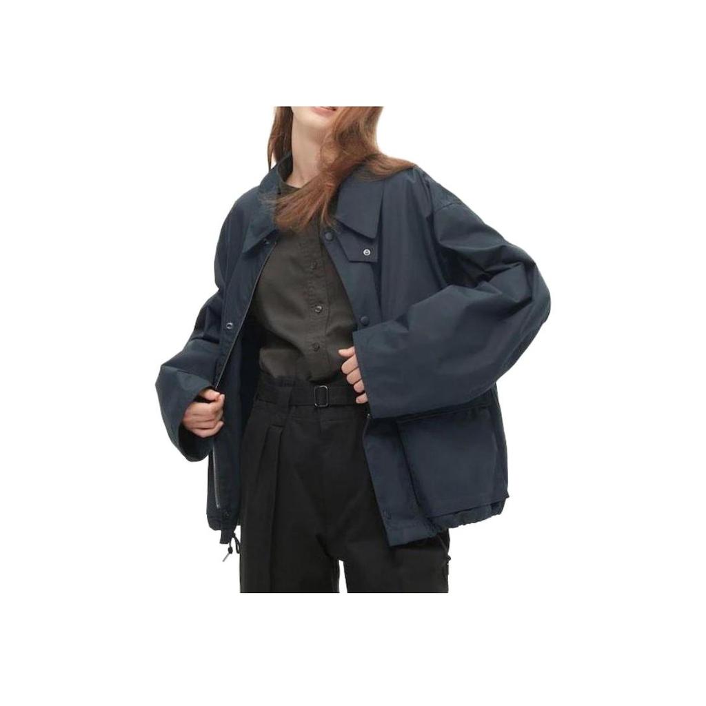 UNIQLO Solid Color Lapel Single-Breasted Casual Jacket Unisex jackets Ocean-Blue 452170