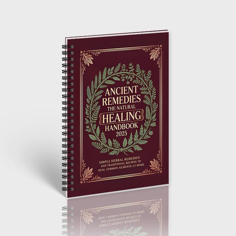 Natural Healing Handbook Spiral Bound Guide With Herbal Remedies And Recipes For Heart Health Blood Sugar Focus Boost