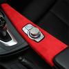 Red Suede Wrap ABS Center Multimedia Panel Cover For BMW 3 Series F30 2013-20118