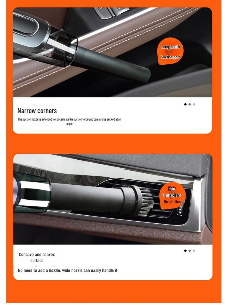 Tragbarer Handstaubsauger fürs Auto – Kabelloser Hochleistungsreiniger für Nass- und Trockenreinigung