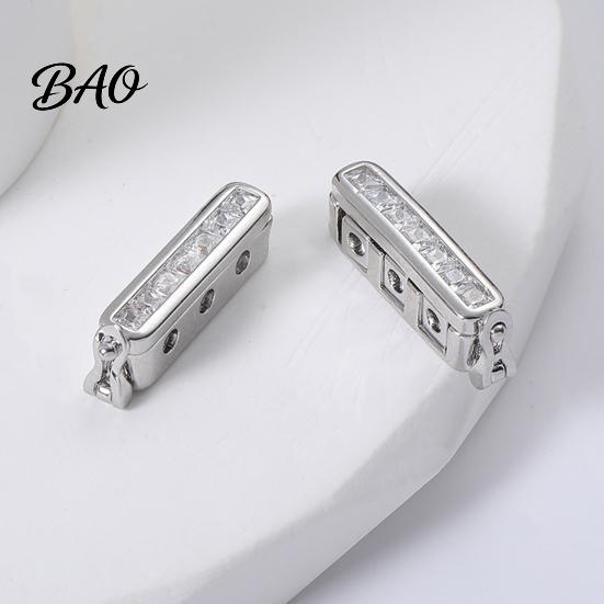 Metal Necklace Shortener for Thin Chains, Adjustable Chain Clip with Rhinestone, Golend Plated Connector Adjuster Clasp, Bracelet Jewelry Making