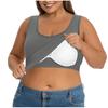 Women’s Plus Size Sleeveless Tank Top with Built In Bra Soft Stretchy Fabric Wireless Support Layered Design
