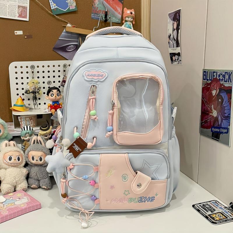 New High-value Fresh and Sweet Dopamine Transparent Bar High School Students Large-capacity Backpack