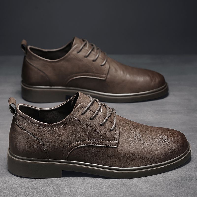 

Casual leather shoes men s height increase retro British height increase business summer new breathable office low top Martin men s shoes 39