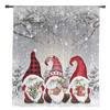 Weihnachten Winter Schneeszene Wichtel Grau Transparente Vorhänge zur Wohnzimmerdekoration Fenstervorhänge Küche Tüll Voile Vorhänge