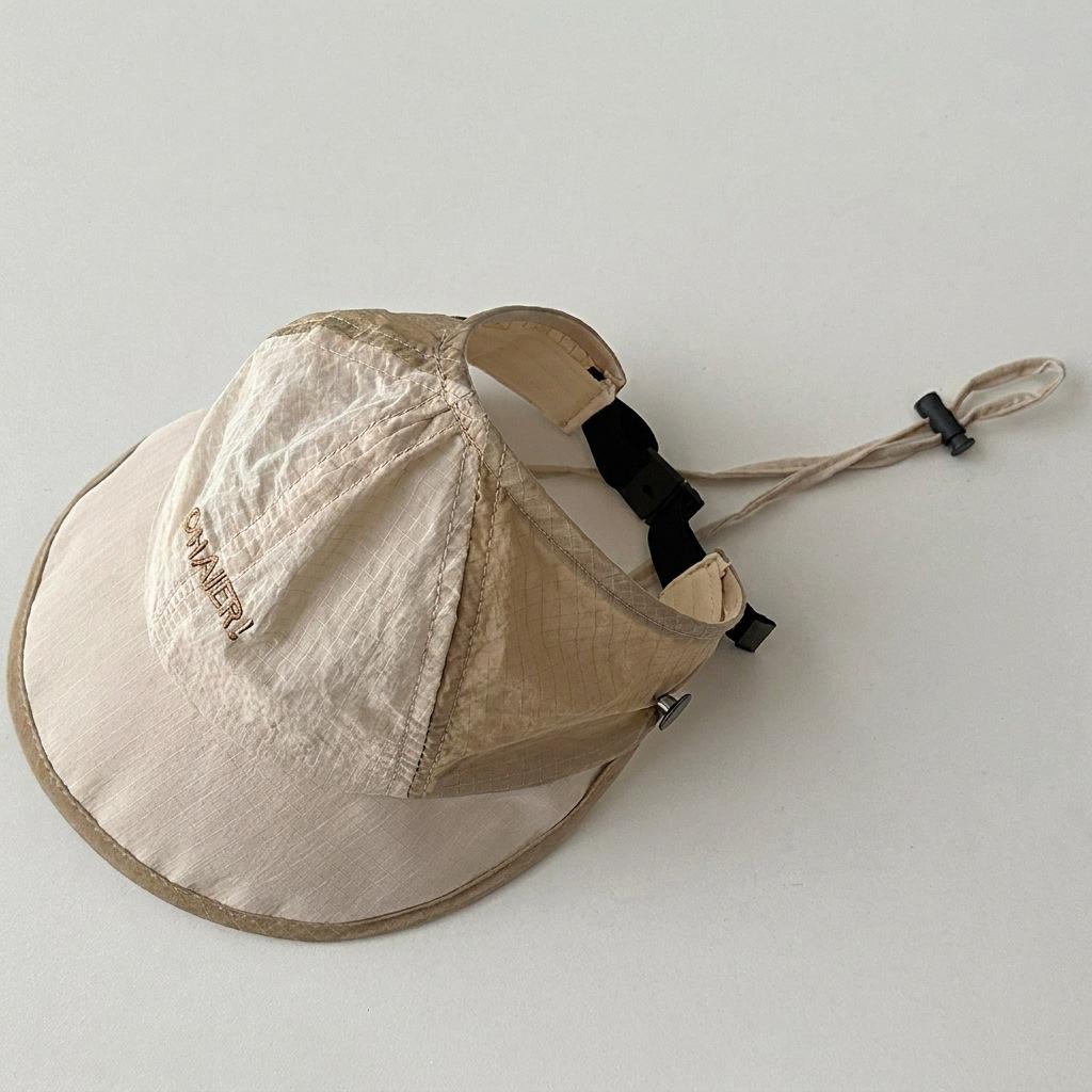 Summer Casual Kids Sun Hat Letter Color Blocking Adjust Visor Cap for Boys and Girls Thin Breathable Children Hat