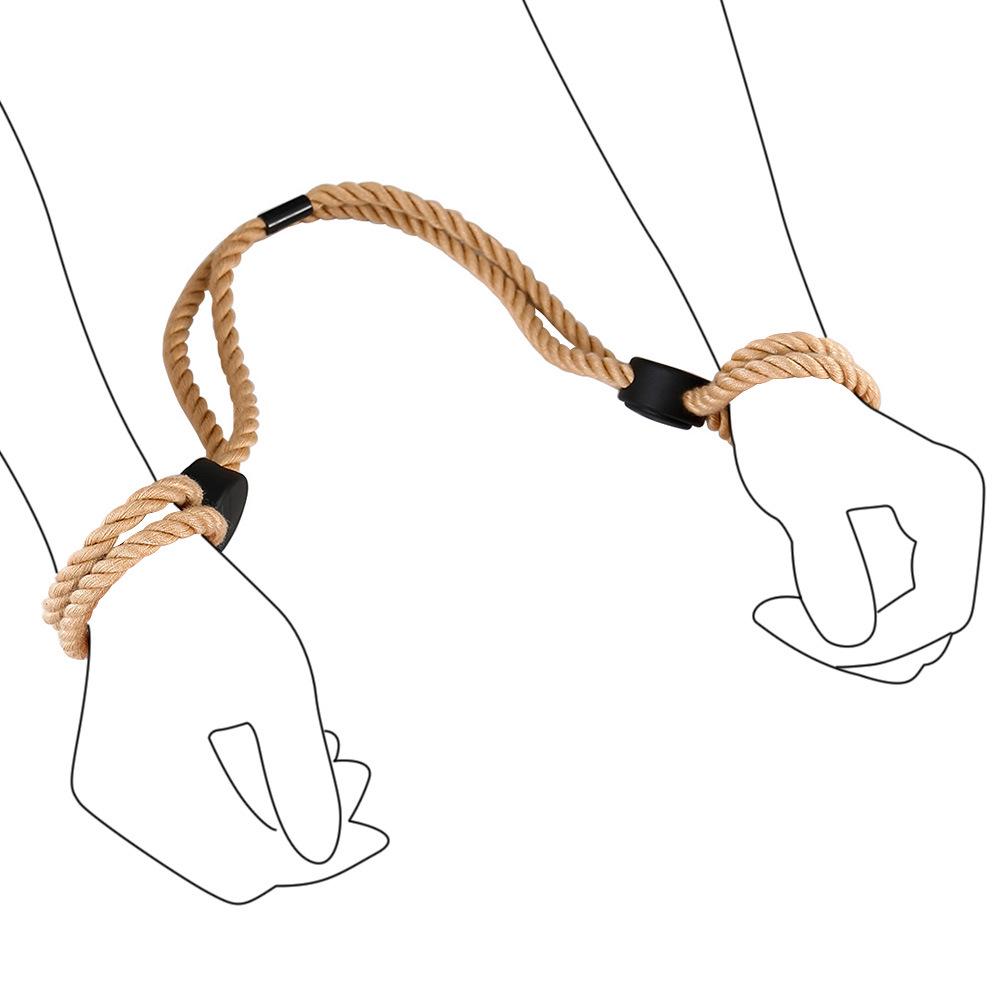 Erotic SM Binding Rope, Handcuffs, and Foot Cuffs - Restraint Toys for Adult Couples
