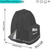 Weather Resistant Pool Pumps Enclosure Fit for 30.9-40.9cm Sand Filters Inground Systems Cover With Zippered Ventilation