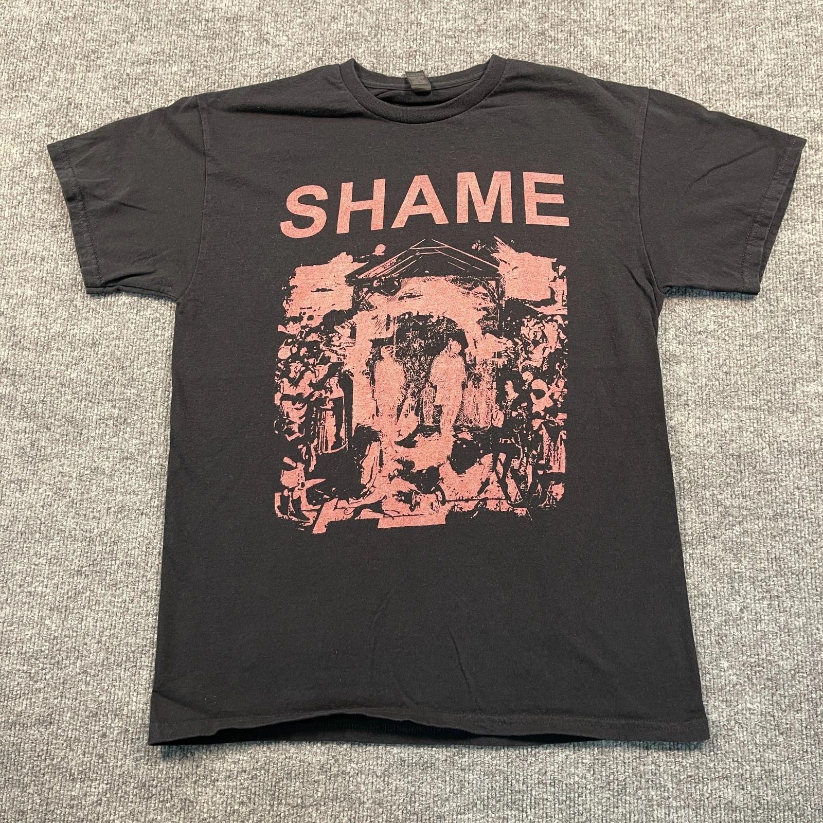 

Футболка Post-Punk группы Shame Размер Medium 19x27 Черный 2XL