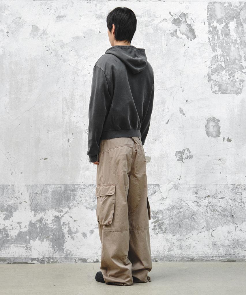 INTEMPOMOOD Ranger Utility Washed Cargo Pants_Beige