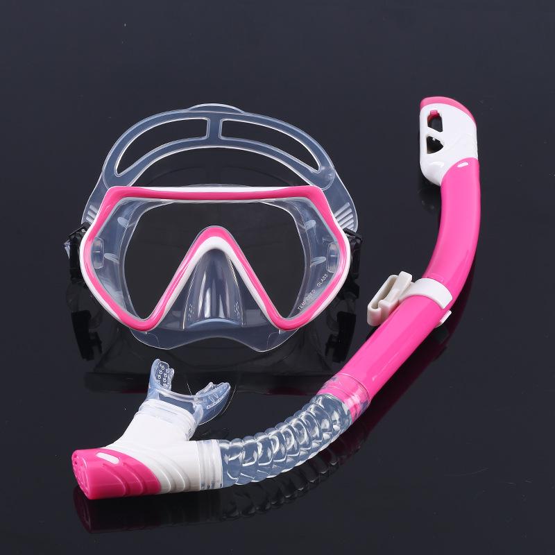 Tauchbrille Schnorchelset Verstellbare Schnalle Großer Rahmen Tauchmaske