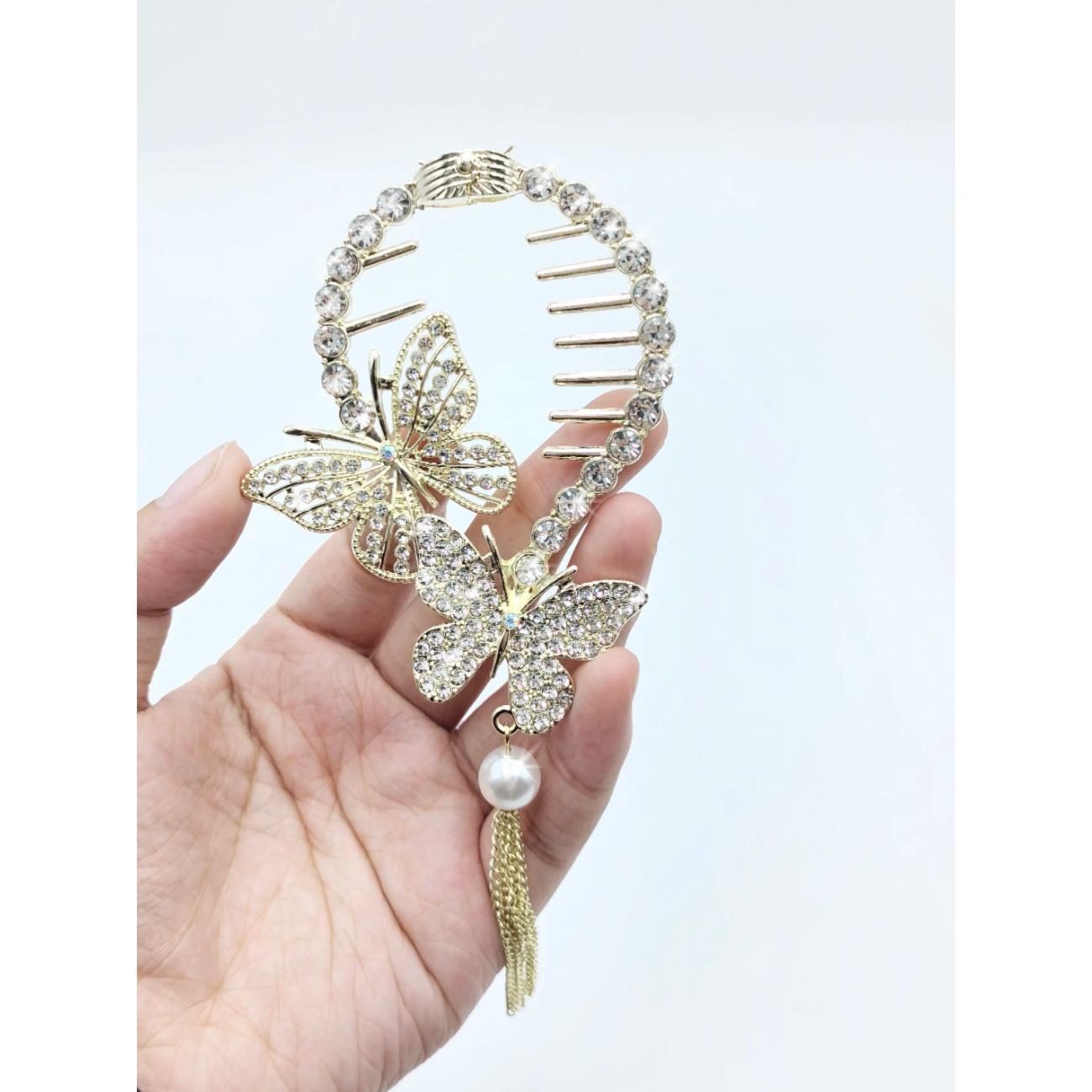 

1Pcs Fashion Antique Butterfly Tassels Hair Claws Hair Accessories For Women Hair Accessories