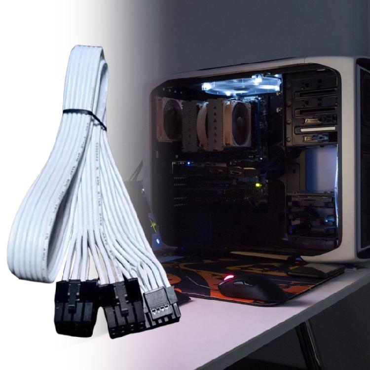 16AWG Two 8Pin To 16Pin 12VHPWR Flat Design PCIE 5.0 Cable for Easy Cable Management and Improved Cooling Efficiency