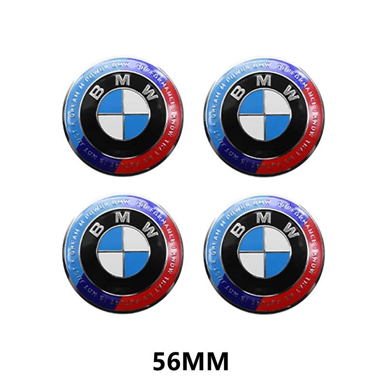 For BMW E30 E38 E39 E46 E60 E61 E90 X1 X3 X4 X5 X6 E70 E83 X5 F10 F30 F32 4pcs 56mm 65mm Car Wheel Center Hub Cap Stickers