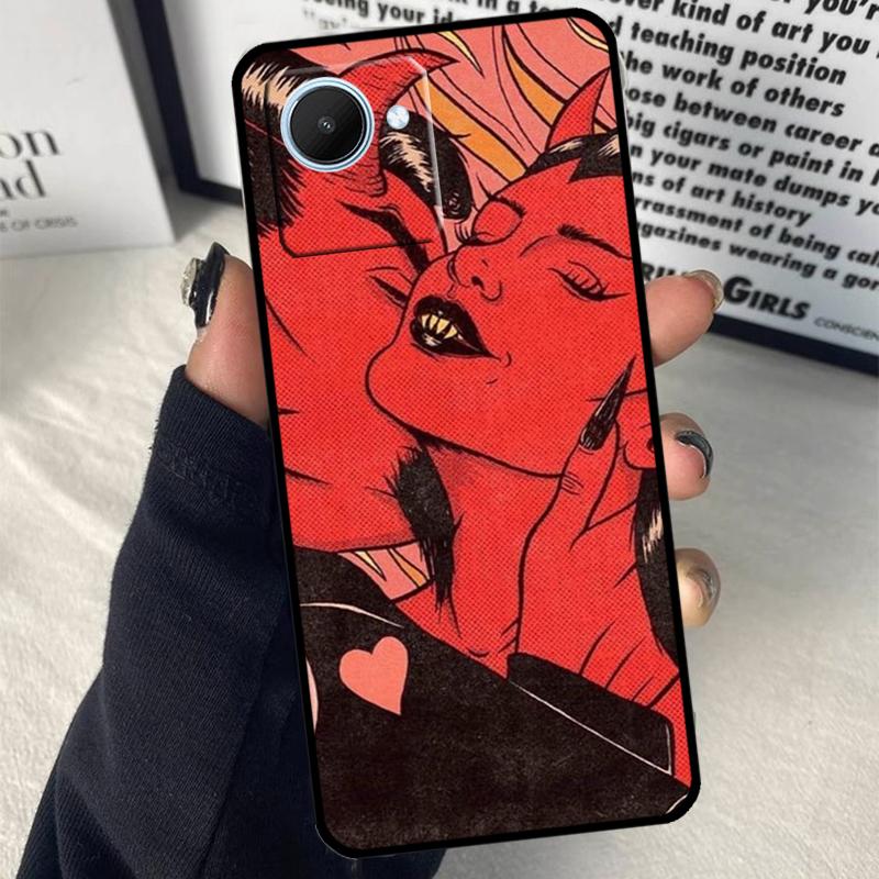 Aesthetic Devil Woman Bad Girl For Realme C55 C75 C67 C63 C51 C61 C53 C35 C65 C71 11 12 13 14 Pro Plus GT6 GT7 15 Pro Case