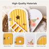 1 Set Exquisite Character Stickers Cute Pretend Play Wooden Arch Openable Door Toys Gift Montessori Wooden Fairy Door Kit