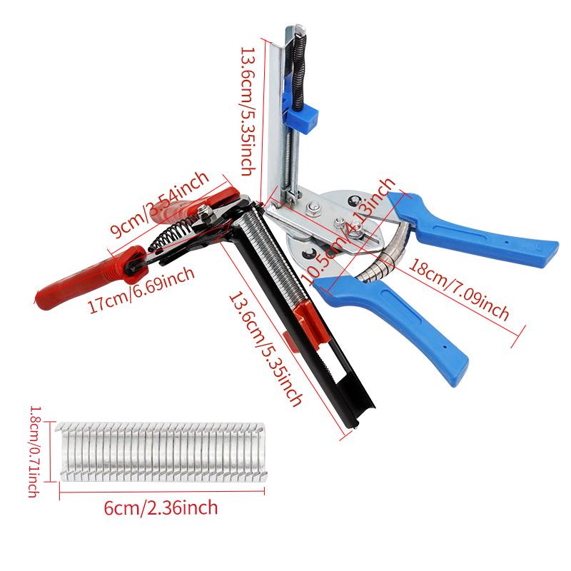 600 Nails Binding Cage Pliers Farm Fastening Clamp Installation Poultry Chicken Rabbit Fox Cage Kit with Tools Set for Poultry