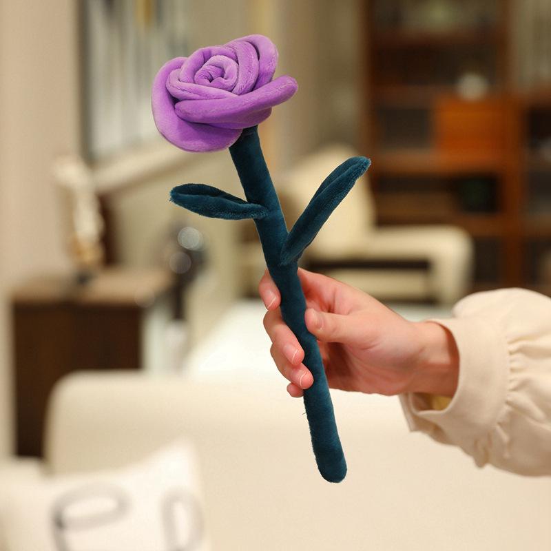 Plush Rose Flower Toy - Home Decor Ornament for Kids and Girls - Perfect Valentine's Day Gift