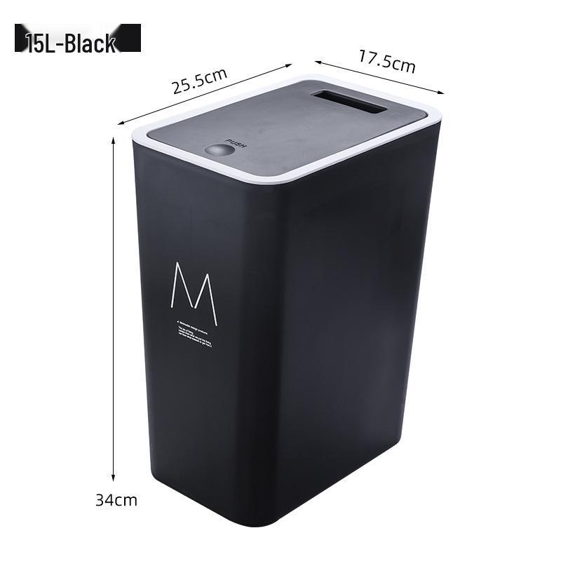 

Пластиковое мусорное ведро для ванной большой вместимости