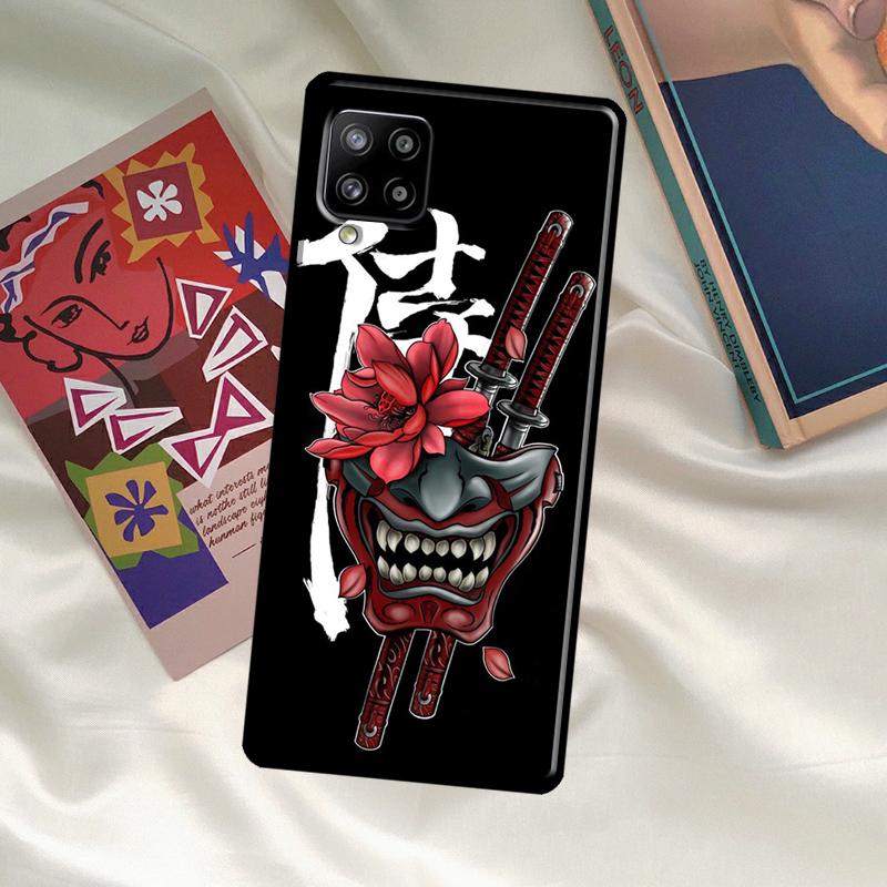 Samurai Oni Mask Case For Samsung Galaxy A33 A13 A36 A56 A23 A52 A32 A12 A54 A34 A14 A16 A26 A53 A15 A35 A55