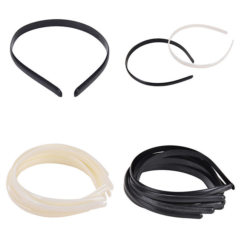 10 Pcs/Set Plastic Hair Band No Teeth Children Hair Accessory Diy Craft 2 Colors