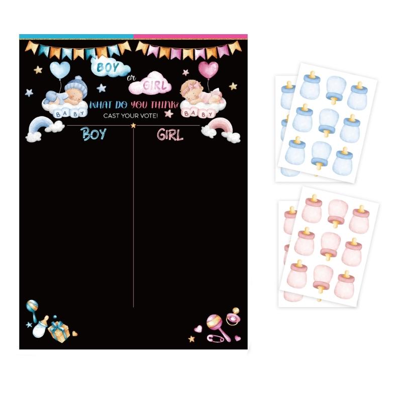 Игры для гостей на гендер-пати Детский праздник Раскрытие пола Набор плакатов для голосования по полу