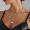 Zircon Star Pearl Pendant Necklace for Women Exquisite Multi-Layer Choker Stackable Collarbone Chains Vintage Versatile Jewelry
