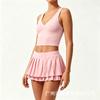 LOSCO European and American club-style sexy mini skirt, tennis skirt set, golf skirt, suitable for outdoor activities