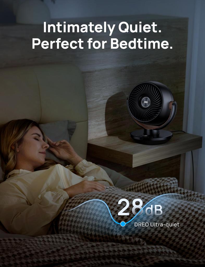 Dreo Fans for Home Circulator Fan in Manual Up and Down Automatic Swing Powerful Airflow Airflow Adjustment Quiet Remote Control 8H Timer Automatic
