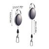 4pcs Fishing Retractable Keychain Creative Easy Pull Button Keyring Anti Loss and Anti-theft Outdoor Climbing Buckle Retractable
