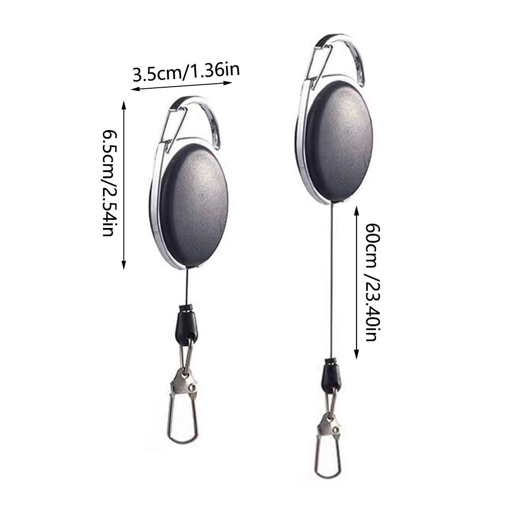 4pcs Fishing Retractable Keychain Creative Easy Pull Button Keyring Anti Loss and Anti-theft Outdoor Climbing Buckle Retractable