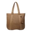 Handwoven Straw Tote Bag Women's Summer Beach Bag with Tassel Detail and Lightweight Design