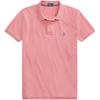 Polo Polo de Manga Corta con Bordado de Logotipo de Color Sólido para Mujer tops Rosa WMPOKNINB920163-670