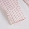Korean Style Stripe Lapel Tie Shirt: Waist-Cinched, Long Sleeve, Sweet & Casual Women's Autumn Top