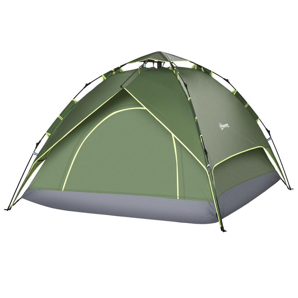 Tenda da campeggio per 3 persone Tenda automatica pop-up Portatile a doppio strato per festival Escursionismo Viaggi in famiglia Riparo