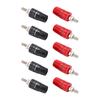 5 Pairs Speaker Banana Plugs Gold Plated Closed Screw Type Plug for Speaker Wire Home Theater Wall Plates