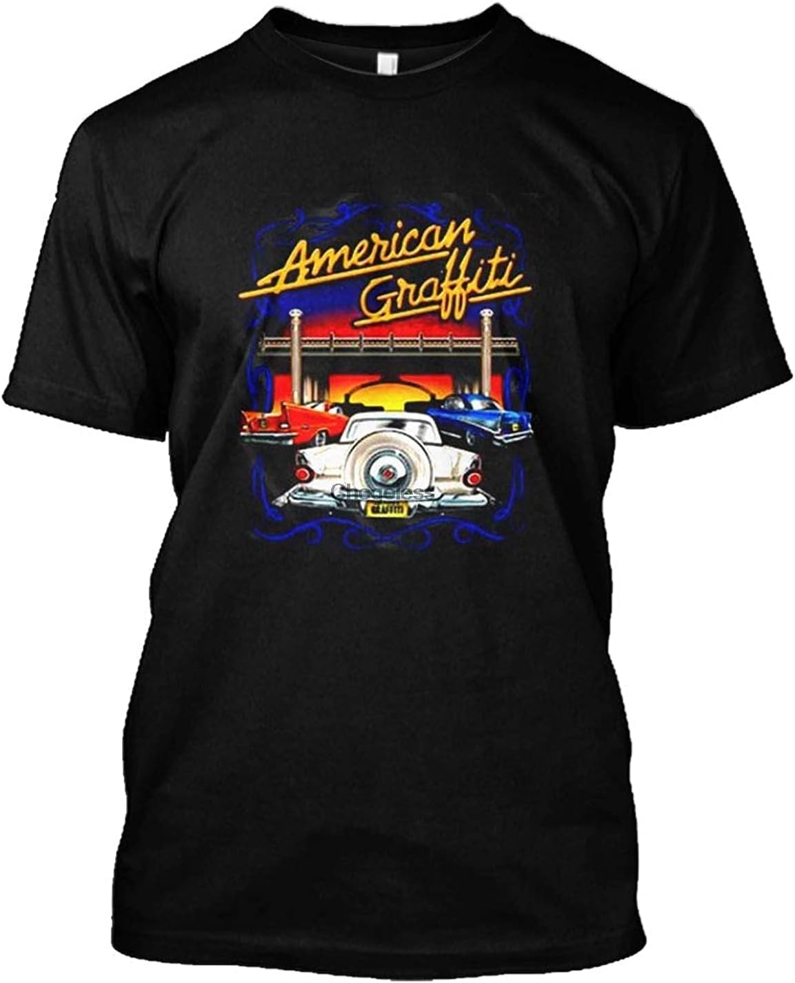 Funny American Graffiti Shirt Awesome Car Special Vintage Racing Car T-Shirt Gift for Fan Men Women XS чёрный