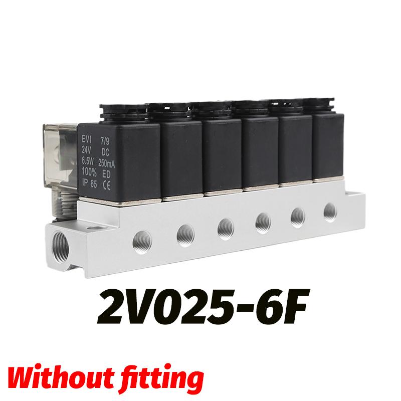 2V025-08 06 Pneumatic Solenoid Valve - 2 Way 2 Position Normally Closed NC 1/4 Port Air Control Valve 12V 24V 110V 220V AC DC