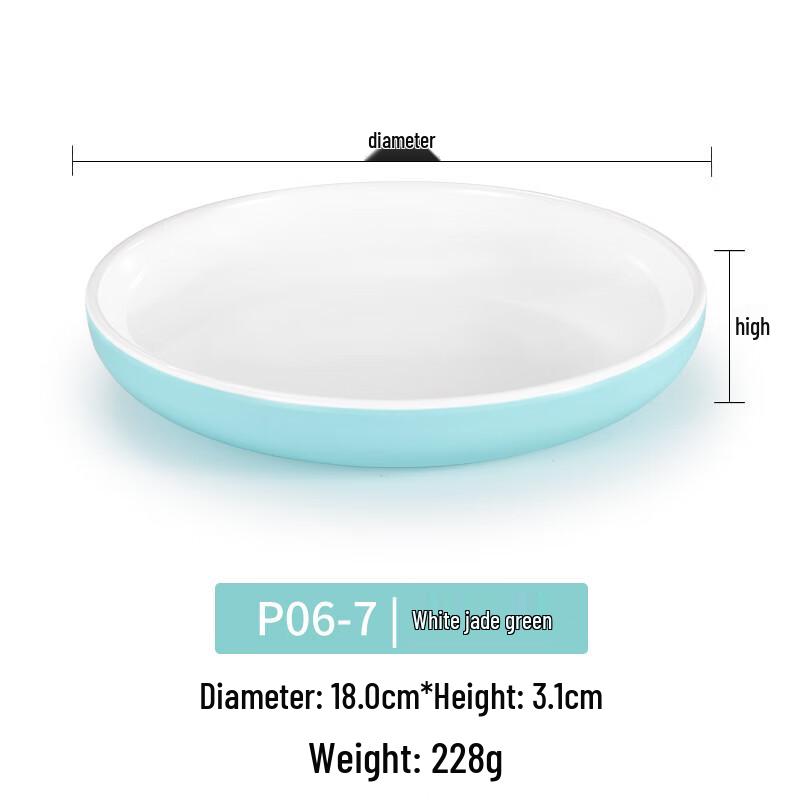 Morona Melamine Round Shallow Serving Plate Set
