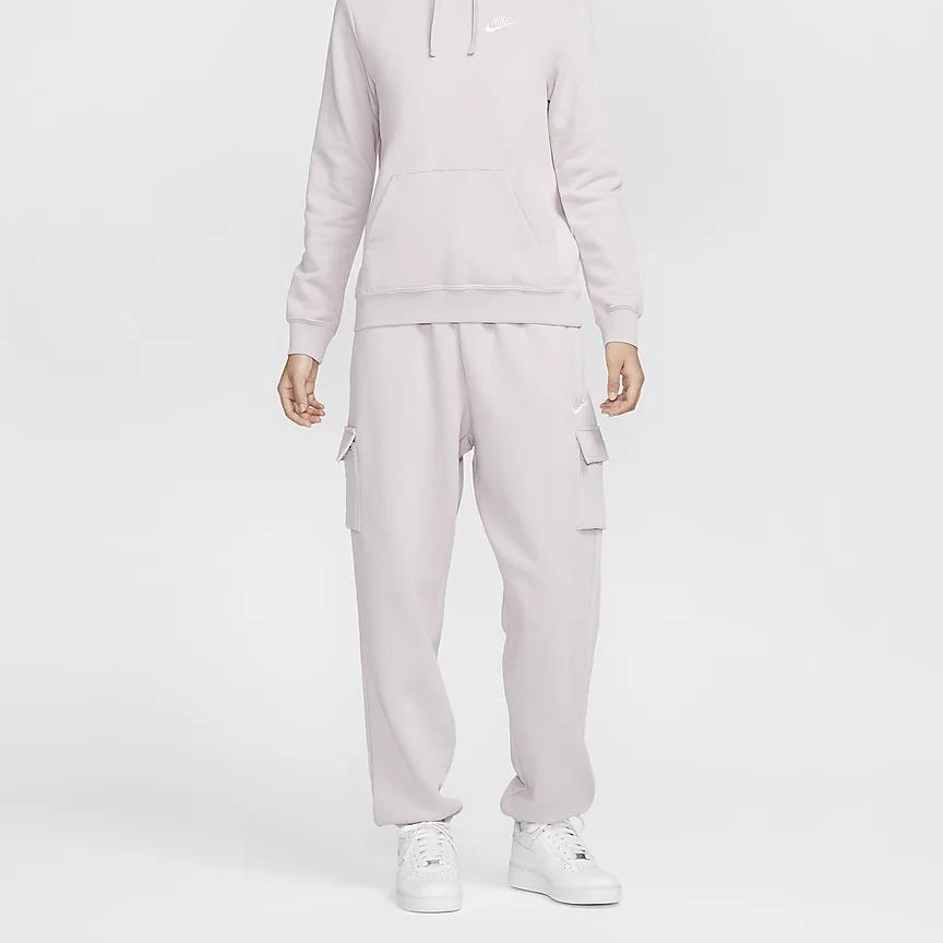 Nike Sportswear Club Fleece Mid Rise Oversize Workwear Fleece Lined Lace Up Comfortable Thermal Knitted Sweatpants DQ5197-019