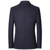 New Men's Wool Blend Business Casual Suit Jacket for Autumn and Spring - Iron-Free, Perfect for Middle-Aged Dads