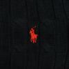 Polo Ralph Lauren Jednobarevný pletený svetr s copánkovým vzorem a kulatým výstřihem Dětský svetr Černý 323702674-061