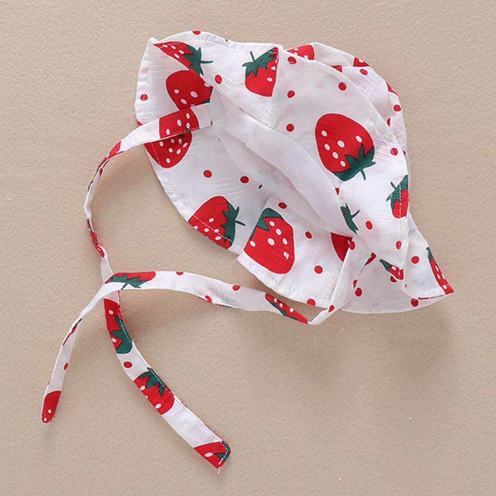 Nou-născut Bebeluş Fete Bretele Imprime Fructe Salopetă Costum de soare Căciulă Body