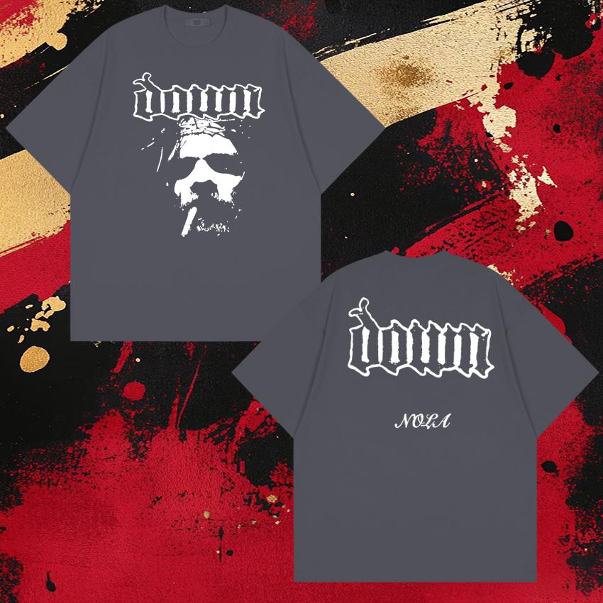 Zespół rockowy Down Nola Face Koszulki z krótkim rękawem z nadrukiem dwustronnym Unisex KOBIETY Luźny vintage Koszulka Hip Hop Unisex Bawełniany Top