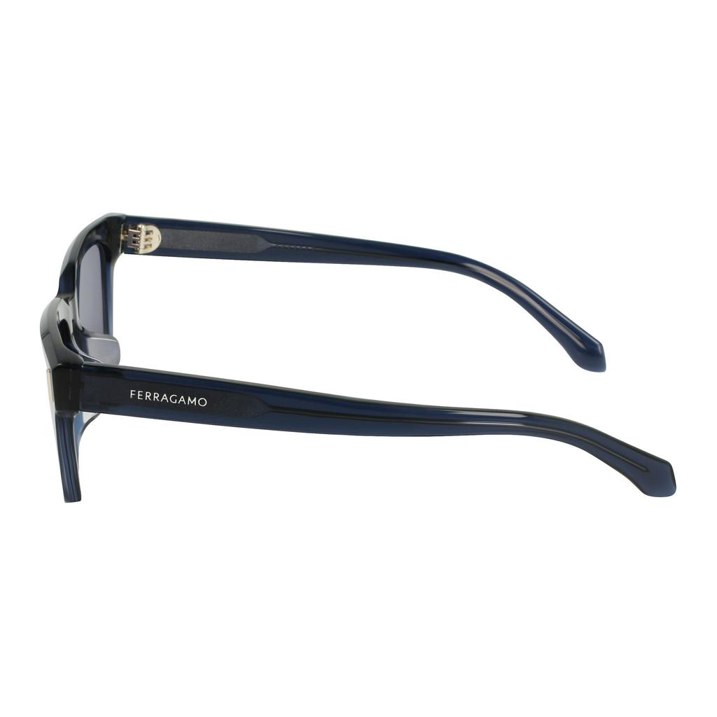 Ferragamo Personality Narrow Frame Sunglasses Square UV Protection Unisex Sunglasses SF2043SLB